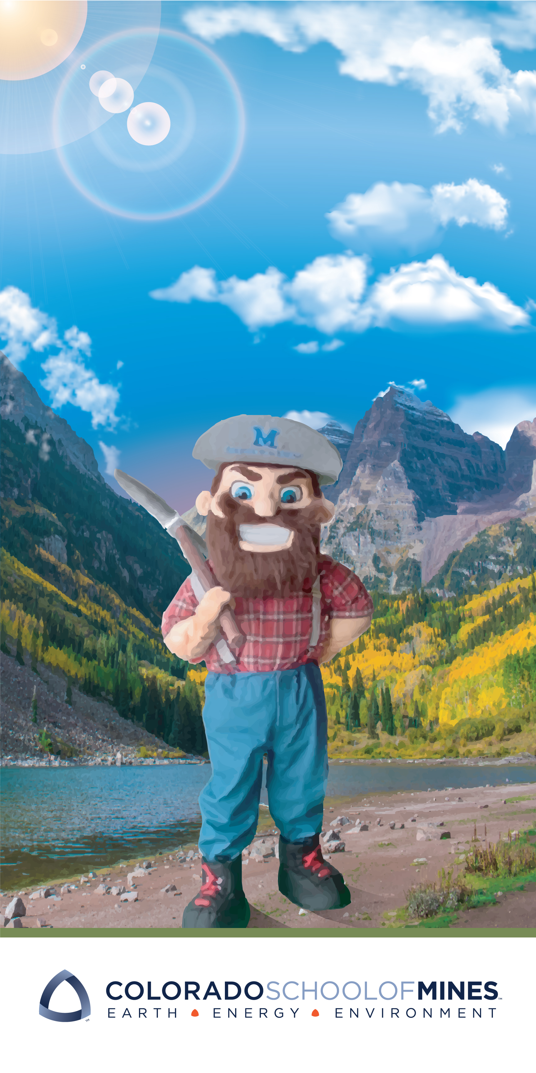 Colorado School of Mines - Marvin The Miner - Cornhole Board Design