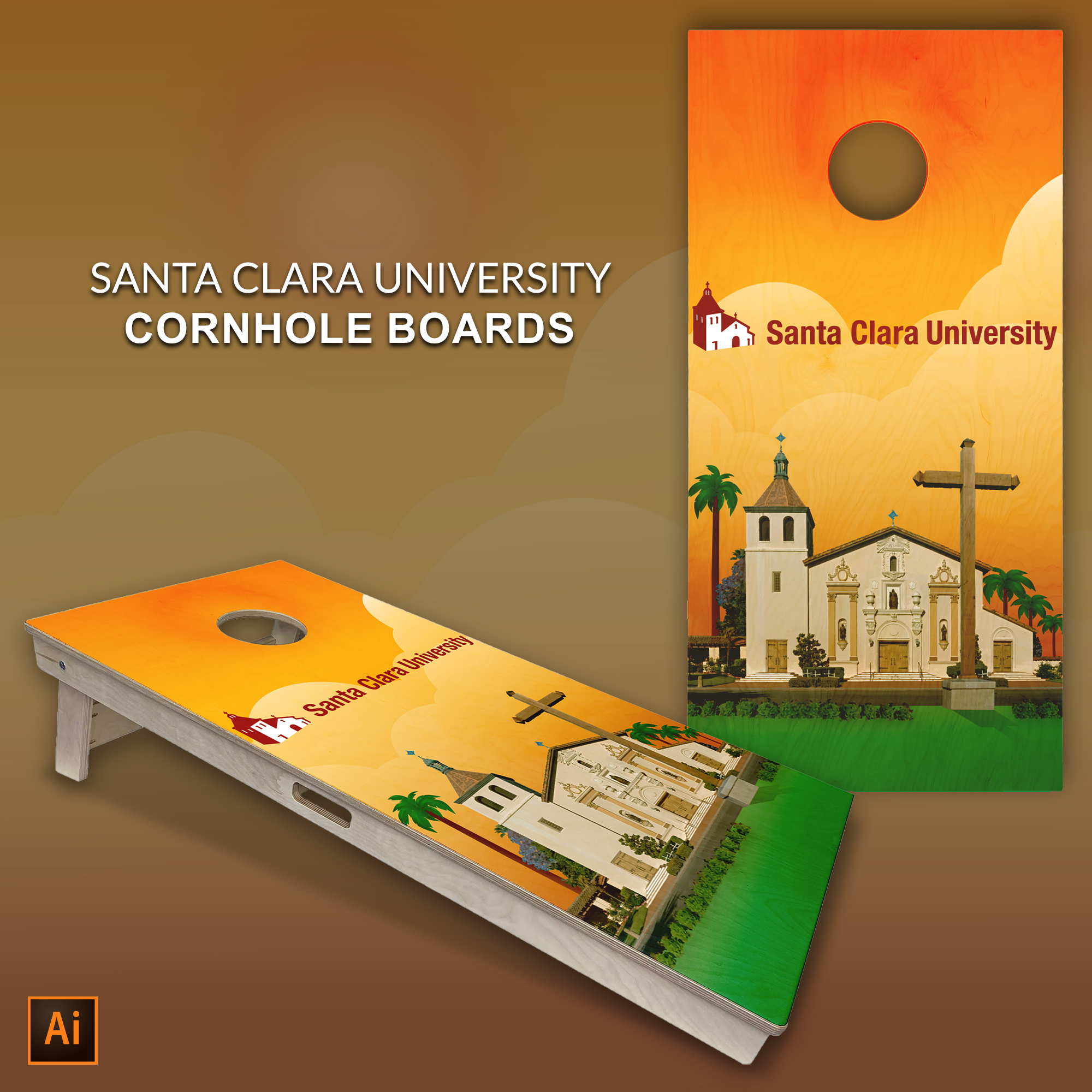 Santa Clara University - Cornhole Boards